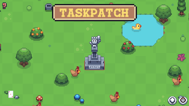TaskPatch pixel farm world close up